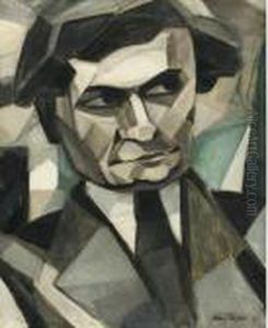 Etude Pour Portrait De Jacques Nayral by Albert Gleizes