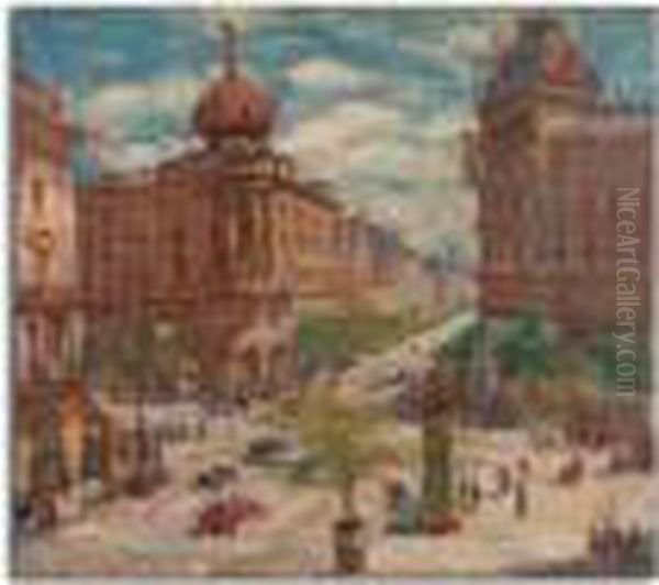 "une Rue Animee A Prague"? - view 1