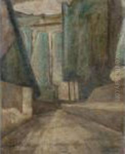 Rue Et Arbres And Rue De Vilage: A Double-sided Painting by Albert Gleizes