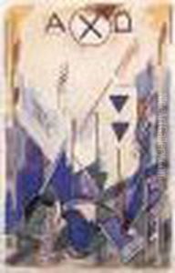 Bleu, Vert, Jaune D'apres Pascal by Albert Gleizes