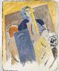 Femme Assise, Circa 1923. by Albert Gleizes