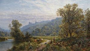 Cow Herders Resting By A Riverbank