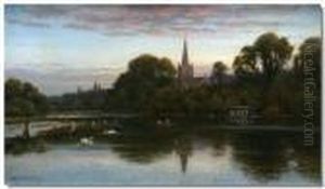 View Of Marlow On Thames by Alfred Augustus Glendening