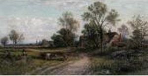 Country Lane With Cattle Country Lane With Cattle