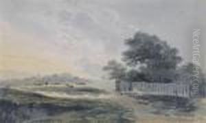 A View In A Park Around Hampstead Highgate Or Regent's Park by John Glover