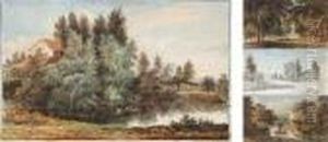 Swans On The River by John Glover