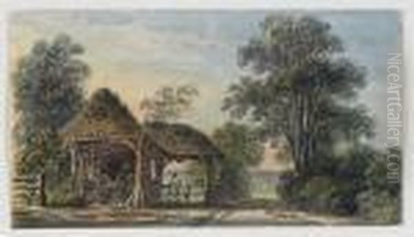 An Open Barn In A Landscape - view 1