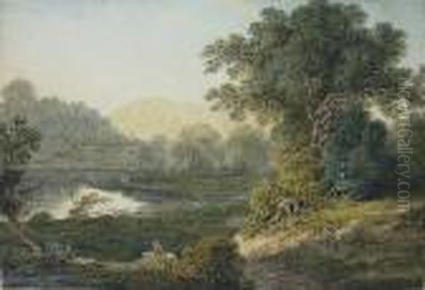 Cattle And Herder In A Landscape - view 1