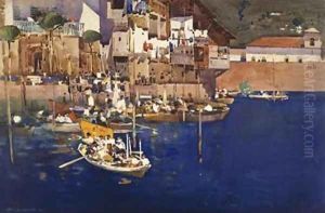 A Mediterranean Port 1892 by Arthur Melville