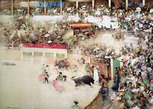 The Little Bull Fight Bravo Toro by Arthur Melville