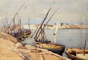 A Harbor In Cairo by Arthur Melville