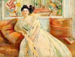 Elegante Aux Eventails Japonais by Paule Gobillard