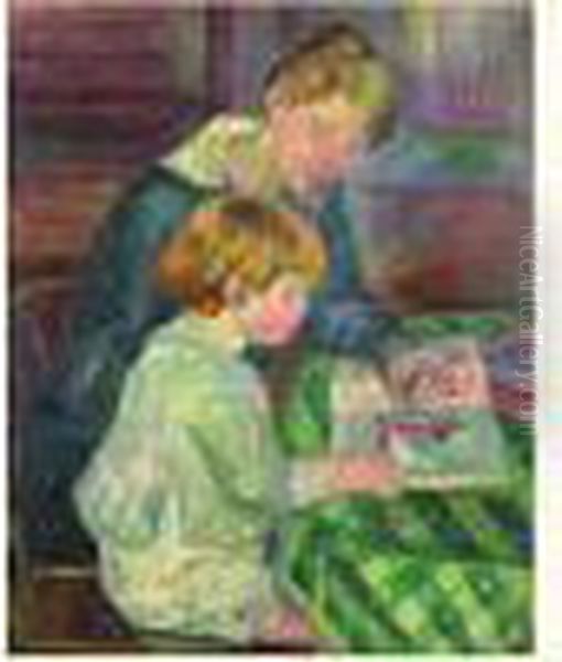 Mere Et Enfant, La Lecon - view 1