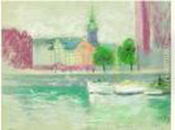 Copenhague, Vue A La Bouee - view 1