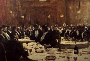 Company at Dinner by Arthur Melville