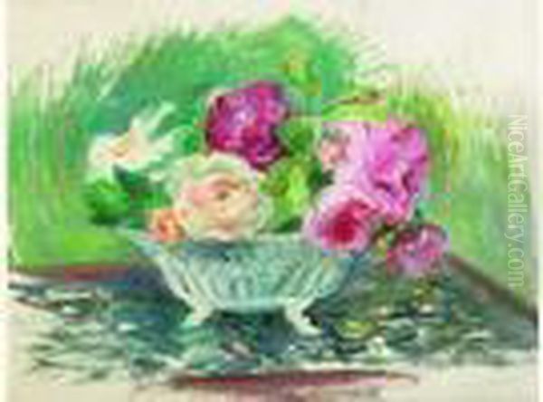 Nature Morte Au Panier Fleuri - view 1