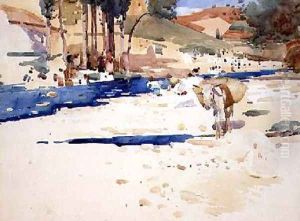 Washerwomen on the Darro by Arthur Melville