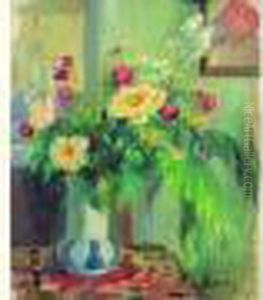 Nature Morte Au Vase Bleu by Paule Gobillard