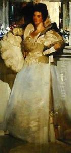 Opal and Grey Portrait of Miss Rachel White 1897 by Arthur Melville