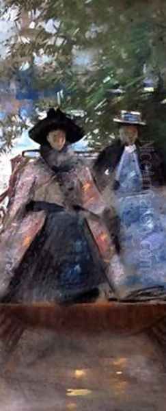 Two Girls in a boat 1890 - view 1