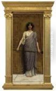 At The Gate Of The Temple by John William Godward