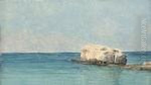 Seascape With Rock, Capri by John William Godward