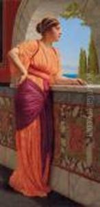 At The Window by John William Godward