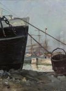 Ships In Port by Norbert Goeneutte