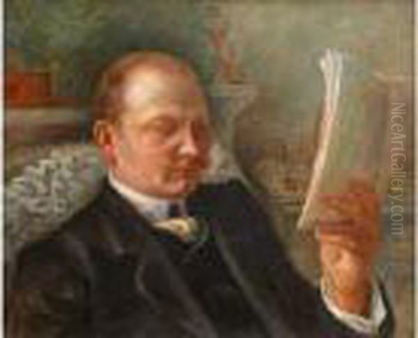 Portrait Presume Du Marquis Blanc De Castillon Lisant (epoux De Nathalie Goeuneutte). - view 1