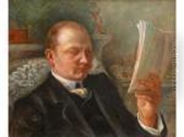 Portrait Presume Du Marquis Blanc De Castillon Lisant (epoux Denathalie Goeuneutte) - view 1