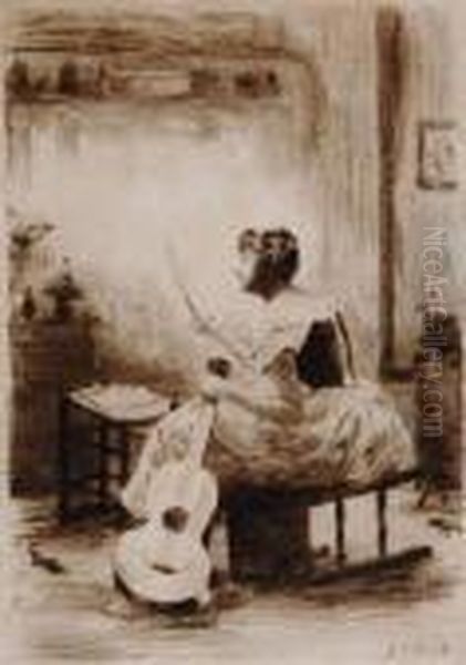 La Lettre, Femme Au Fauteuil, Femme A La Longue Vue - view 1