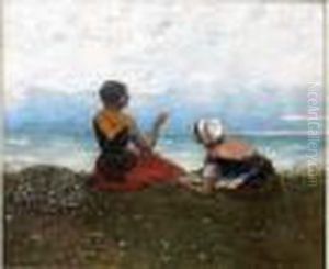 Les Pecheuses Au Treport by Norbert Goeneutte