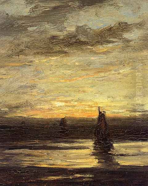 Fishing Boats At Dusk - view 1