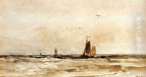 Seascape by Hendrik Willem Mesdag