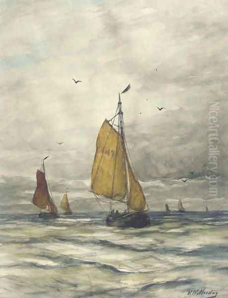 Bomschuiten on open sea - view 1