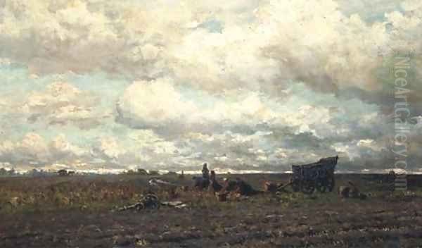 Harvesting potatoes, Drenthe - view 1