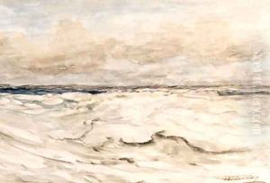 A sea-scape by Hendrik Willem Mesdag