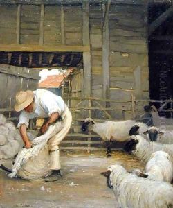 Sheep Shearing by Alexander Mann