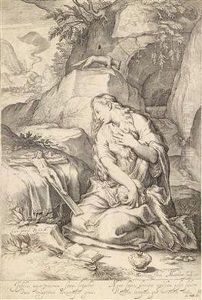 Magdalen Penitent by Hendrick Goltzius