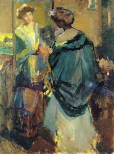 Woman Looking in a Mirror by Richard Emil Miller