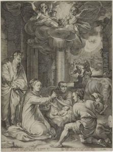 The Adoration Of The Shepherds by Hendrick Goltzius