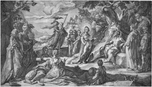 Das Midasurteil (apollos Sieg Im Saitenspiel) by Hendrick Goltzius