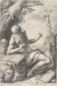 Der Heilige Hieronymus by Hendrick Goltzius