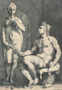 Pygmalion And Galatea by Hendrick Goltzius