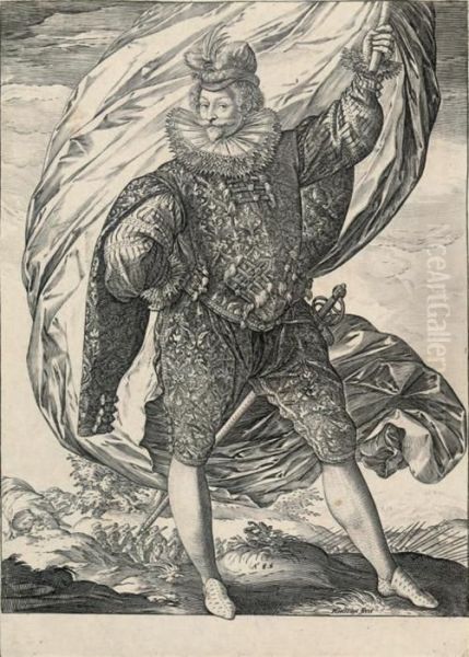 The Standard-bearer Standing, Facing Right - view 1