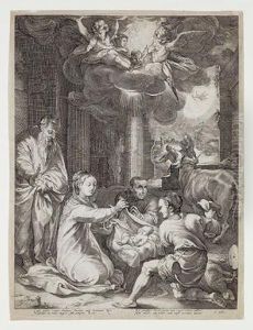 Die Anbetung Der Hirten by Hendrick Goltzius
