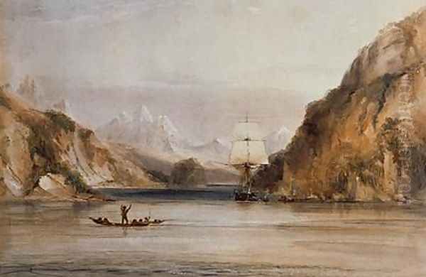 HMS Beagle in the Murray Narrows Beagle Channel - view 1