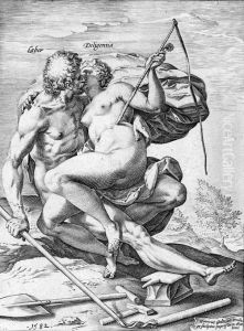 Labor Und Diligentia by Hendrick Goltzius
