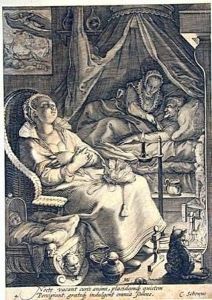 Les Quatre Temps Du Jour. Vers 1594 by Hendrick Goltzius