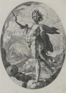 Apollo (bartsch 141; Hollstein 131; Strauss 263) by Hendrick Goltzius